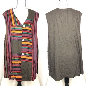 Carole Little Colorful Unique Vest Sz 18